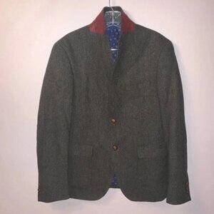 Frank  & Oak Green Wool Blend Blazer